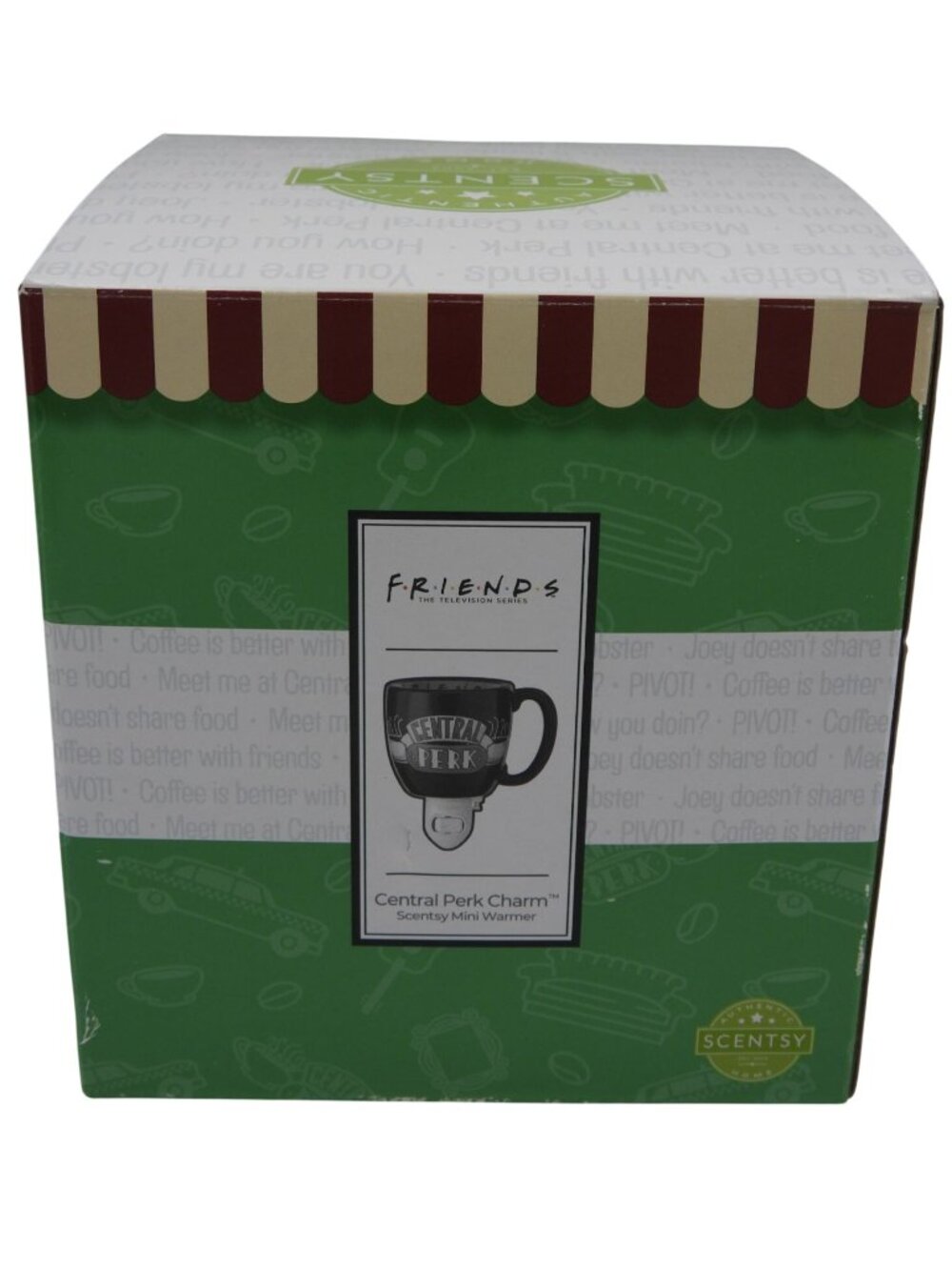 Scentsy Friends Central Perk Charm Plug-In Nightlight Warmer Mug Black/Green